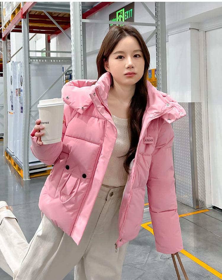 Hooded Loose Short Jacket Thickened Winter Cotton Coat