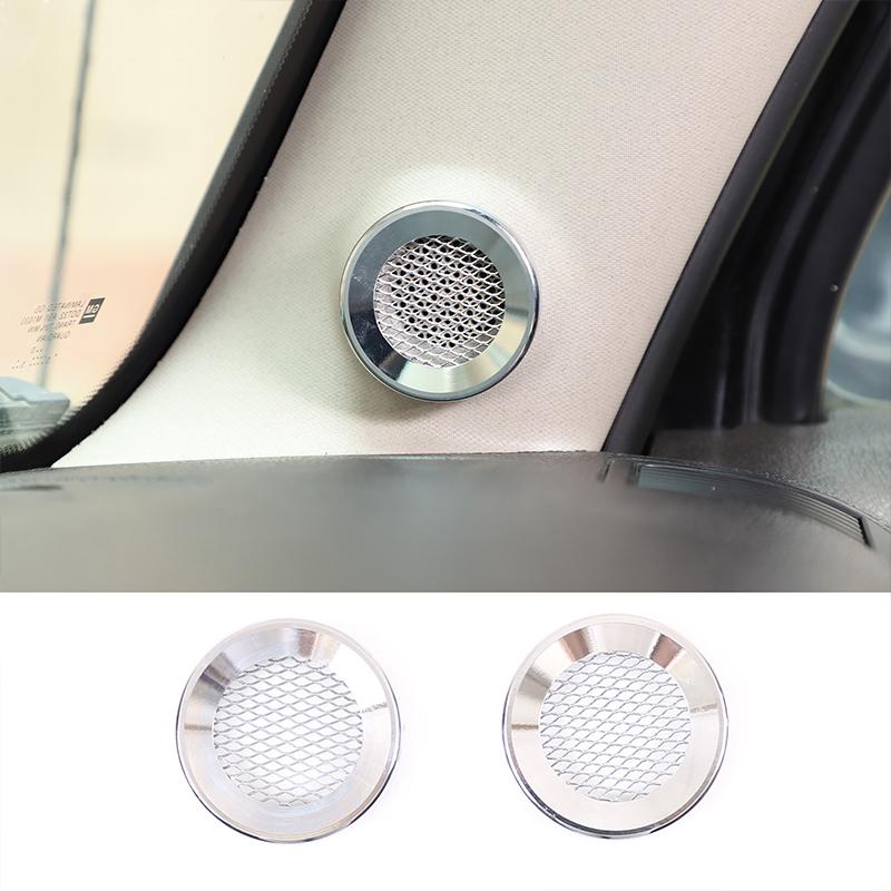 For Hummer H3 2005 2006 2007 2008 2009 Aluminum Alloy Front Speaker Covers Trim Sticker Car Accessories