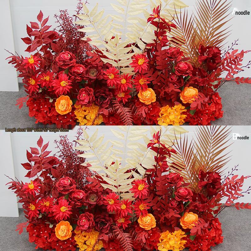 Wedding Aisle Blue Artificial Flower Row Decoration