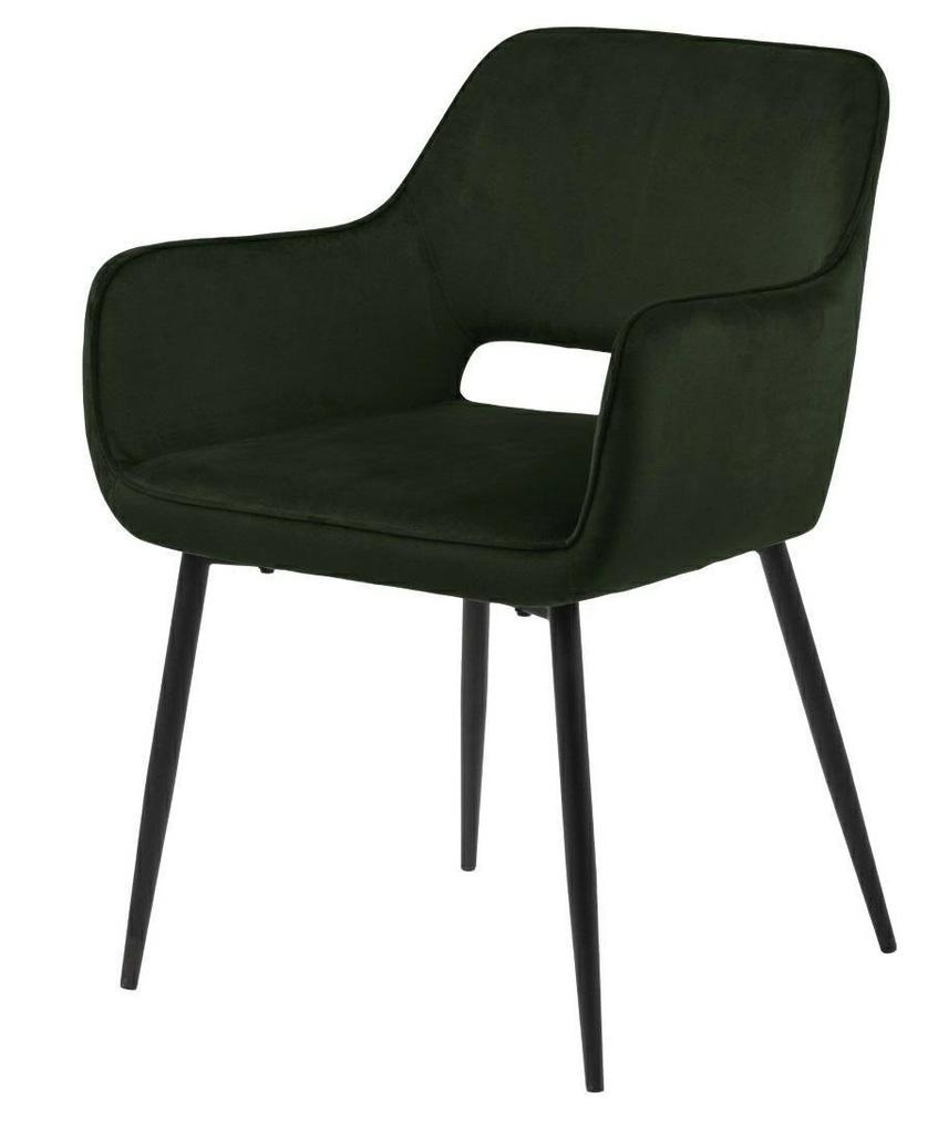 Ranja UPHOLSTERED CHAIR, olive green, METAL LEGS