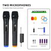 Wireless Microphone 2 Channels VHF Fixed Frequency Handheld Mic Micphone For Party Karaoke Professional Church Show Meeting