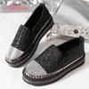 Fashion Aphixta Luxury Crystals Flats Women Slip On Red Pink Khaki Women Sexy Platform Casual Women Shoes Flats Female Rhinestone Loafer