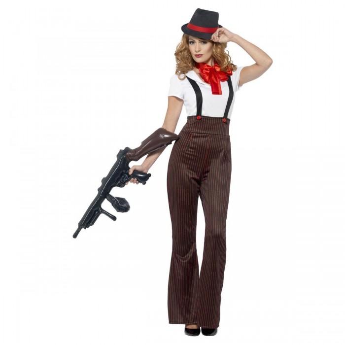 Smiffys Womens/Ladies Glam Gangster Costume Set