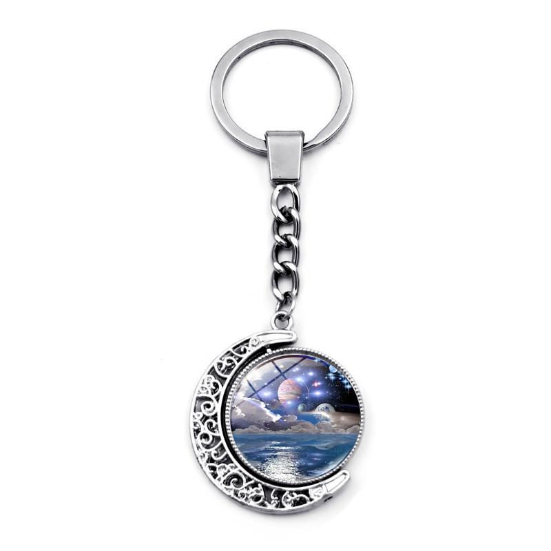 

Кулон-брелок из цинкового сплава «Мистическое звездное небо и луна» с двусторонним вращающимся дизайном