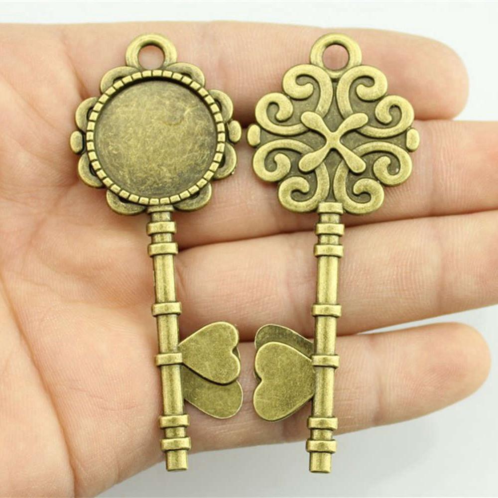 Hodí se pro kulatý 20mm skleněný kabošon Základní lůžko Podložka Bezel Doplňky Díly Chlapecké šperky Cool Dárky Pro