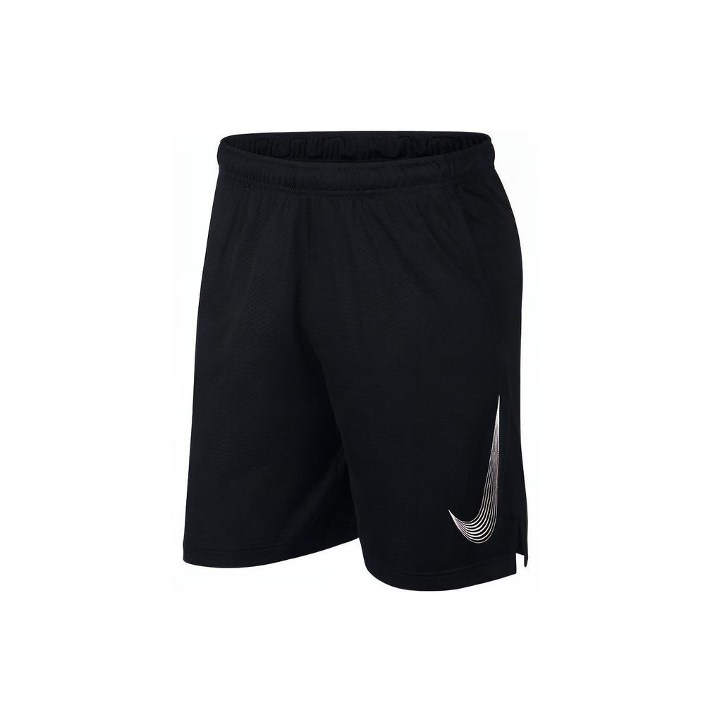 Nike Pure Color Brand Logo Print Elastic Waist Straight Leg Kids Shorts Kids Bottoms Black DM8537-010