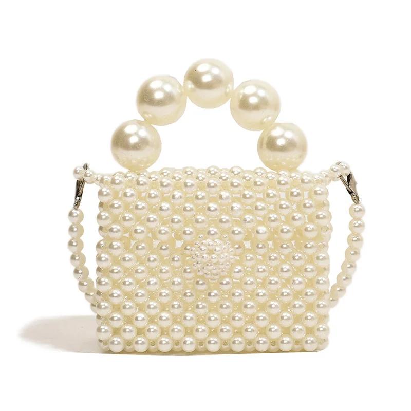 

Принцеса Box Bag Модна перлина Дитяча сумка через плече Дитяча сумка-мессенджер Сумка для матері та дитини Сумки для дівчаток Гаманець та сумочки one size білий