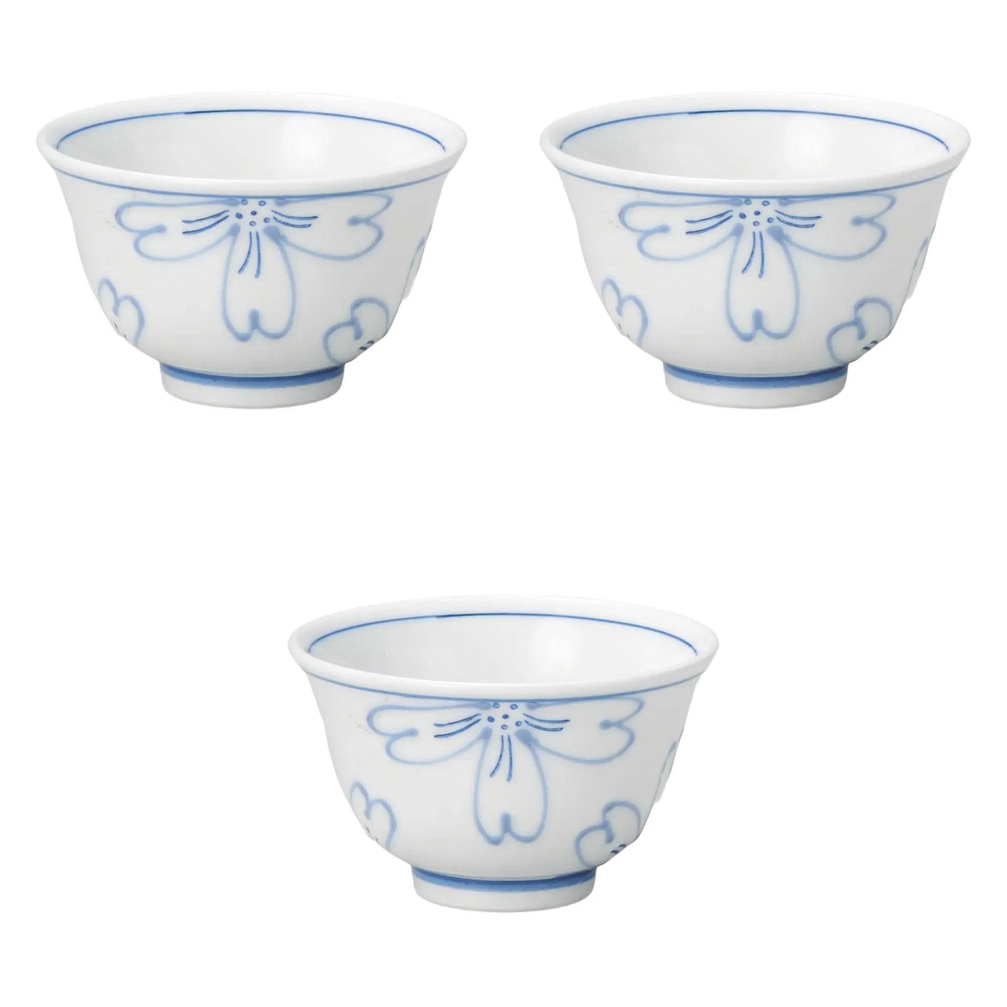 

Set of 3 Ichinen Hanawari Hansencha Teacups x cm Reinforced Setomonohonpo [9.2 5.6 (150cc)] Sencha, Porcelain, Heat-Resistant,