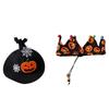 Halloween Pumpkin Witch Hat and Scarf Set for Pet Costume Party