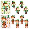 6 Pieces of St. Patrick's Day Stickers Puzzle Face Change Personality DIY Waterproof Stickers