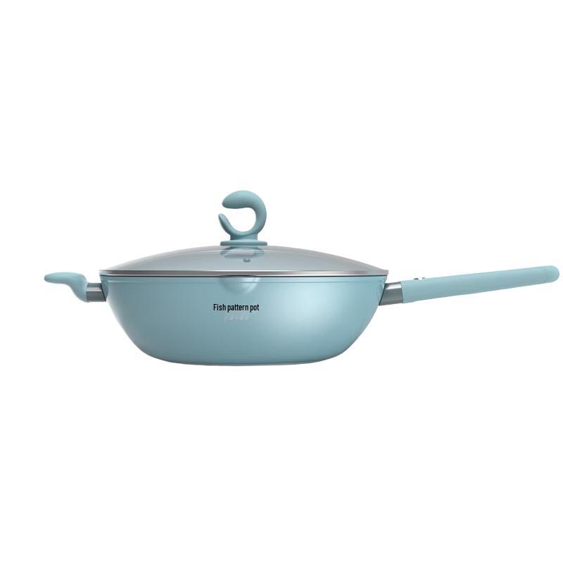 Zhang Xiaoquan 32cm Non-stick Fish Pattern Wok