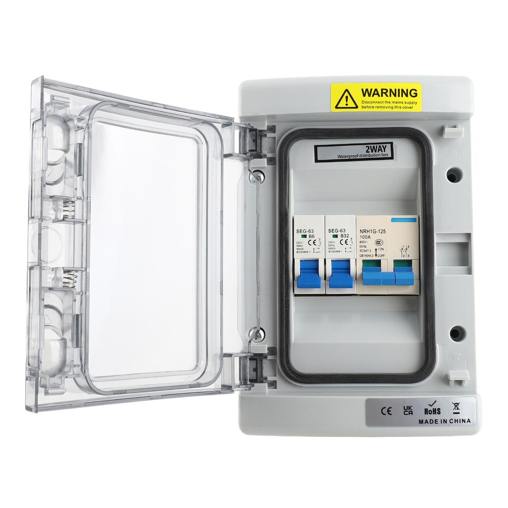 Αδιάβροχο Κουτί Διανομής ABS PC Κουτιά Προστασίας Διανομών Ασφαλειοδιακοπτών για Γκαράζ 230V