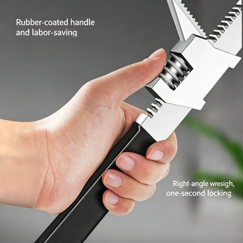 Easy Adjust Adjustable Wrench Wide Opening Multifunctional for Home Repair DIY Plumbing Daily Maintenance