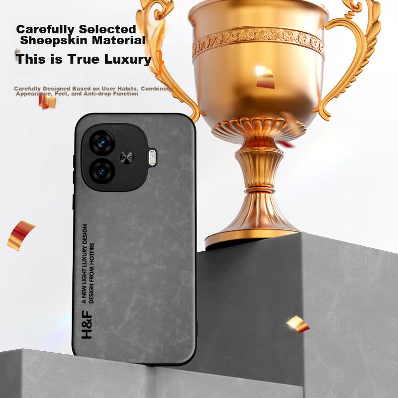 HotFire Phone Case for Vivo IQOO Z9 Turbo/iQOO Z9 Turbo+, Upgraded Skin-Like Matte Lens Full Protection Personalized Silicone - Smoke Gray