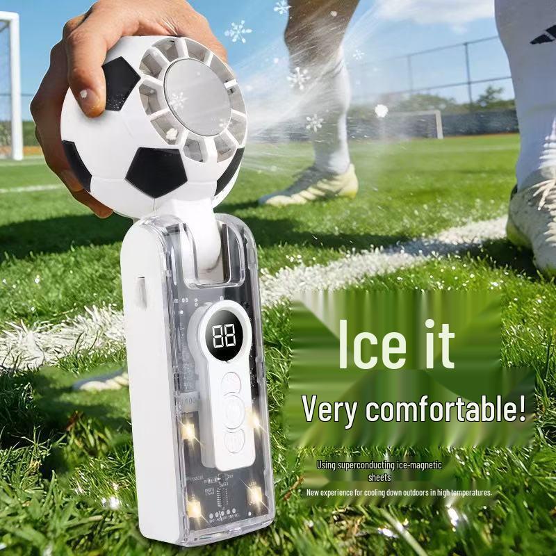 X68 Portable USB Mini Fan: Cooling, Handheld Display for Football Fans