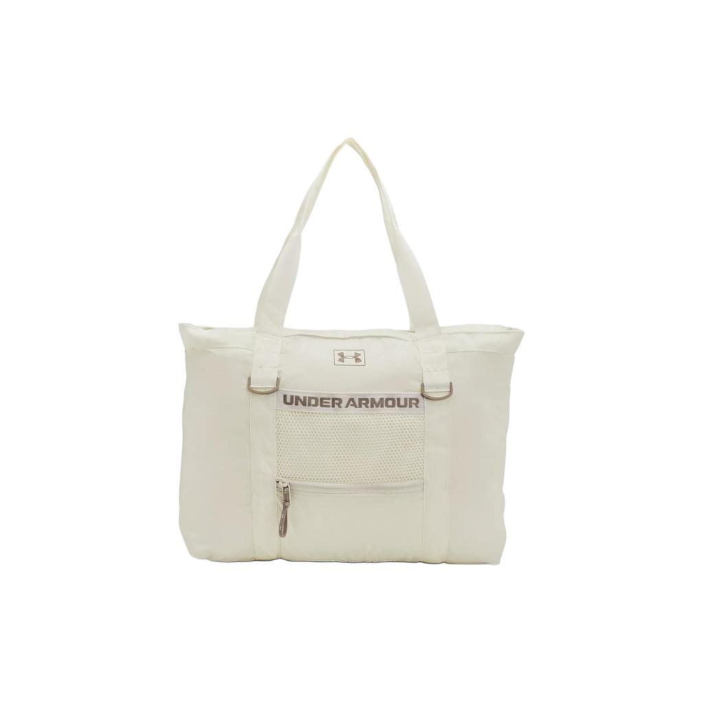 New Under Armour Nylon Tote Bag Shopping Bag Shoulder Bags Handbags Regular Women's White Quartz & Forest Wolf Gray Umber 1381908-114