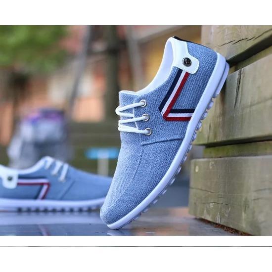 Men Casual Shoes Italian Breathable Canvas Shoes Male Driving Mens Sneakers New Fashion Flats Shoes for Men