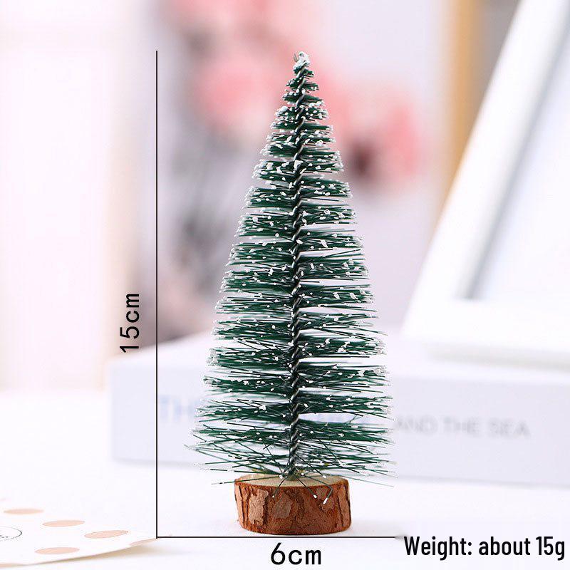 Mini Pine Needle Christmas Tree Decor for Tabletop or Window Display