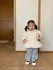 Jennybebe Baby Girl Princess Mesh Hem Jacket & Fleece-Lined Pants Set - Korean Autumn/Winter Style