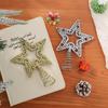 Christmas Tree Topper Decoration Five-Pointed Star Xmas Tree Decor Gold Silver Star for Home Party Decor 2025 New Year Gift