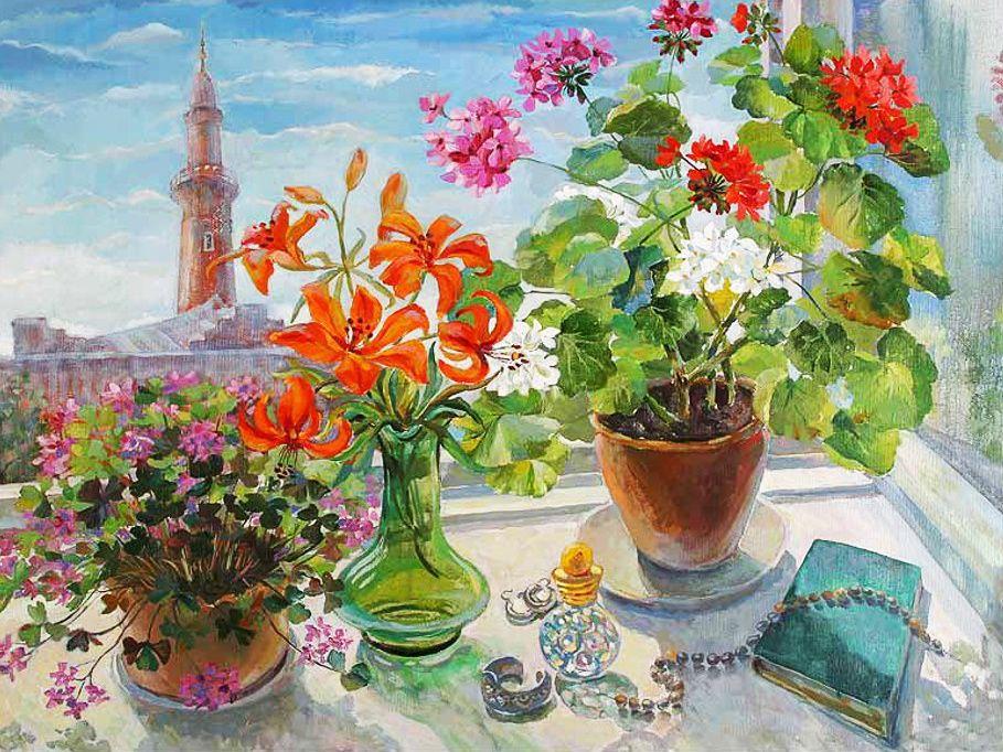 RUOPOTY Painting By Number Flower Drawing Canvas Acrylic Handpainted Pictures By Number Wall Art For Adults Home Decoration