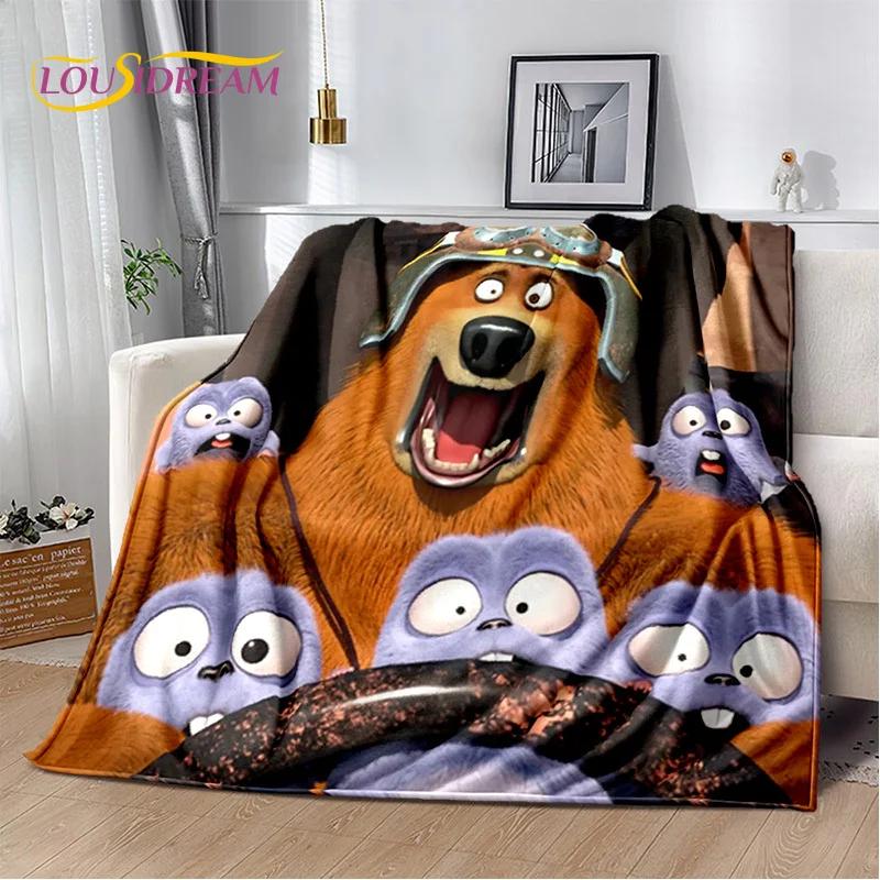 Cartoon Grizzy and The Lemmings Soft Flannel Blanket for Beds Bedroom Sofa Picnic,Throw Blanket for Cover Outdoors Leisure Gift
