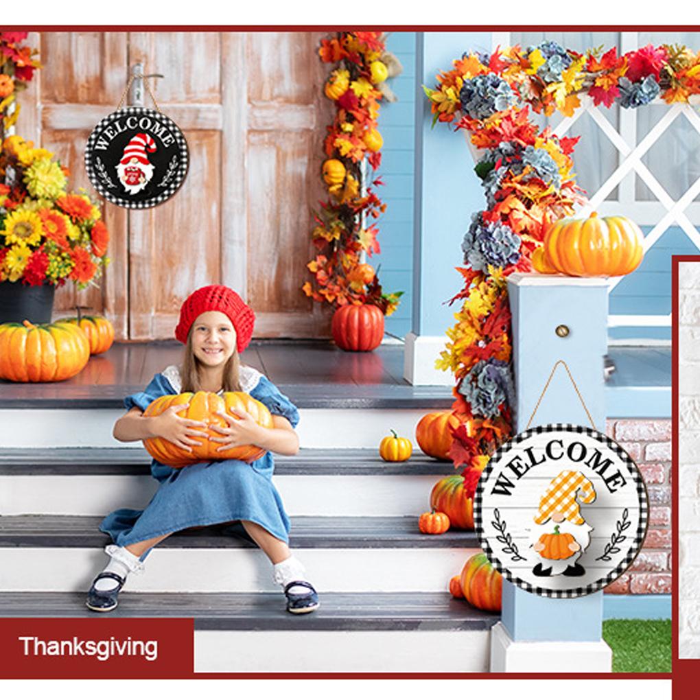 Interchangeable Winter Gnome Welcome Sign Exquisite Wood Decor For Front Door And Porch Christmas Gnomes Decorations