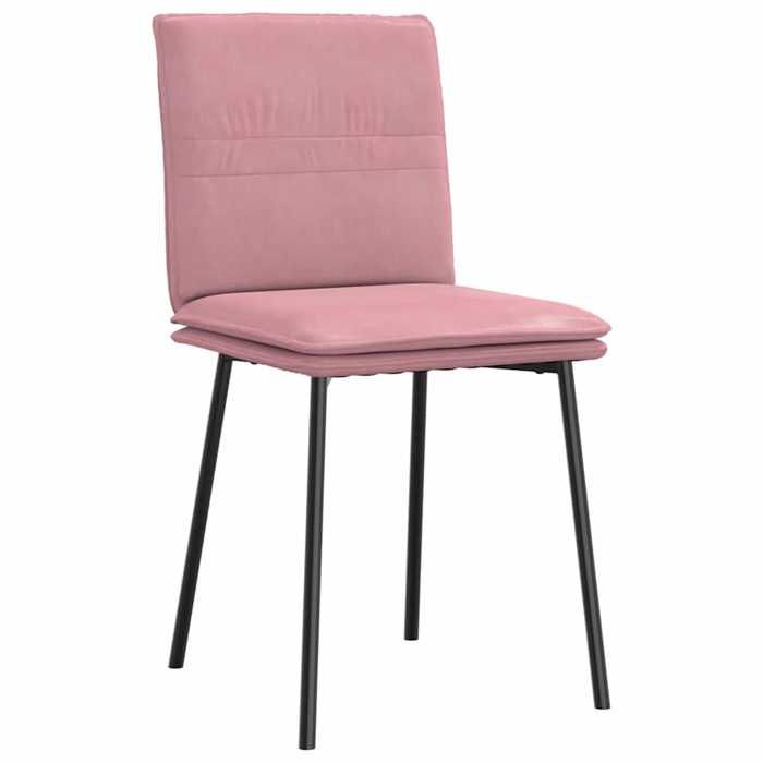 VidaXL Chaises à manger lot de 2 Rose Velours, chaise, chaise de salon, chaise d'accent, chaise de cuisine, siège de salle à 4101248