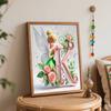 Disney Tinker Bell letter K flower digital oil painting art kit DIY handmade home decoration gift