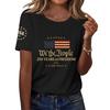 Short Sleeve Crew Neck T-Shirt with We the 250 Years of USA 1776 2026 Print for Women Men