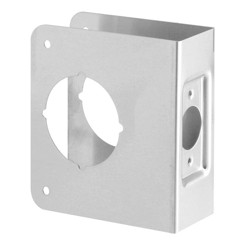 

ABJI-Door Reinforcement Plate Locking 2-1/8 Inch Single Hole 2-3/8 Inch Back Plate Hole Door Reinforcement Repair Home серебряный