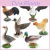 Farm Animal Chicken Duck Goose Pvc Model Set For Kids Education And Decor With Realistic Bird Figures