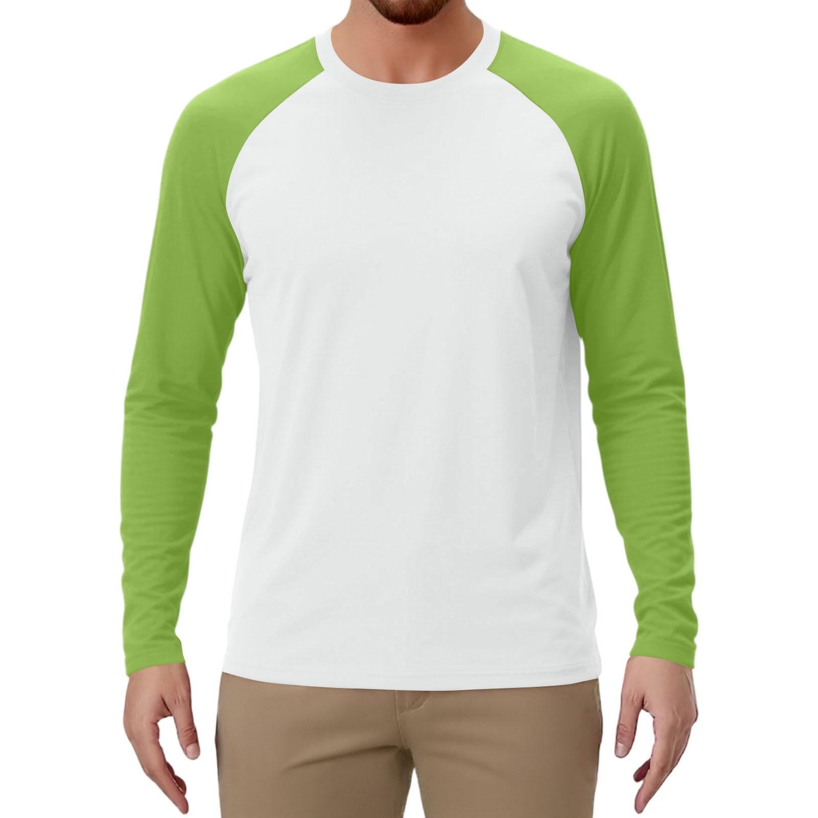 

Мужской спортивный топ с длинным рукавом реглан контрастного цвета XL белый