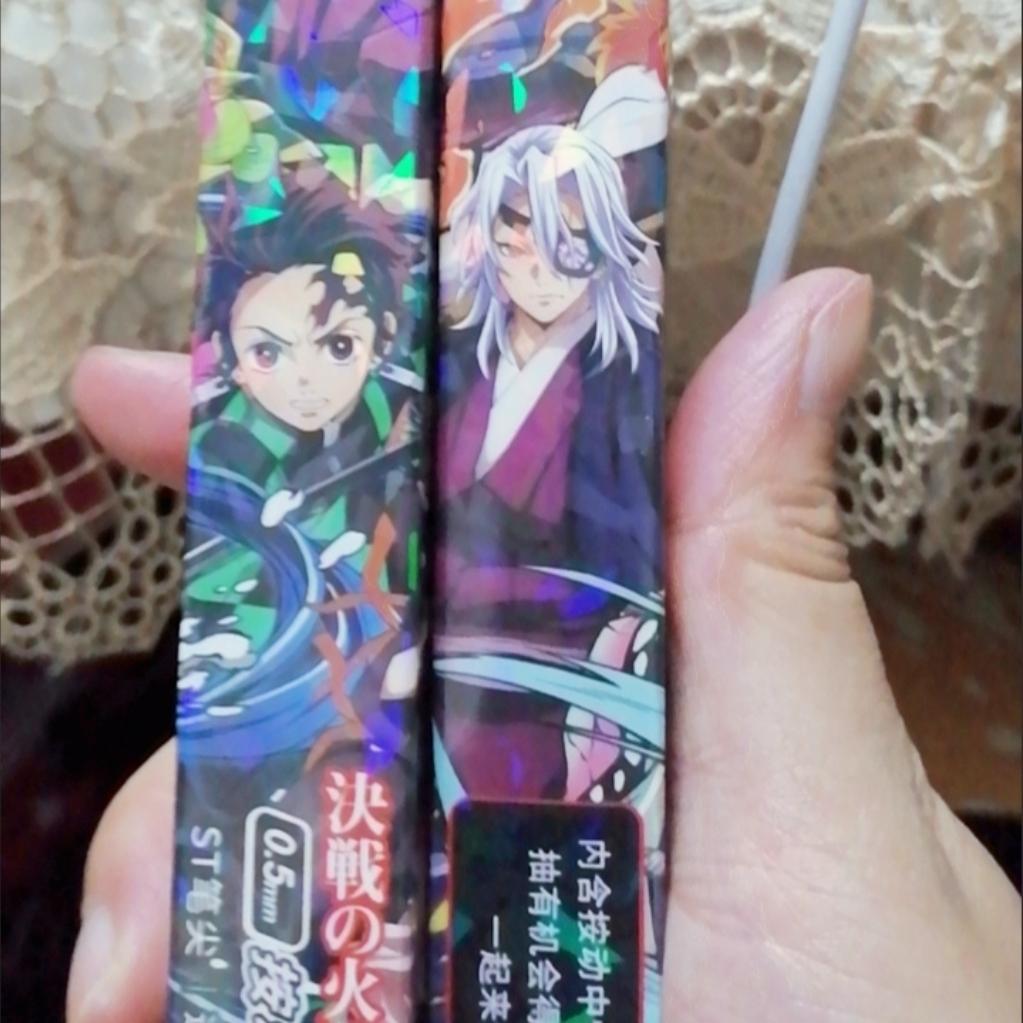 Demon Slayer Infinity Castle Blind Box Retractable Pen - Tanjiro Nezuko Zenitsu Mystery Collectible 2pcs