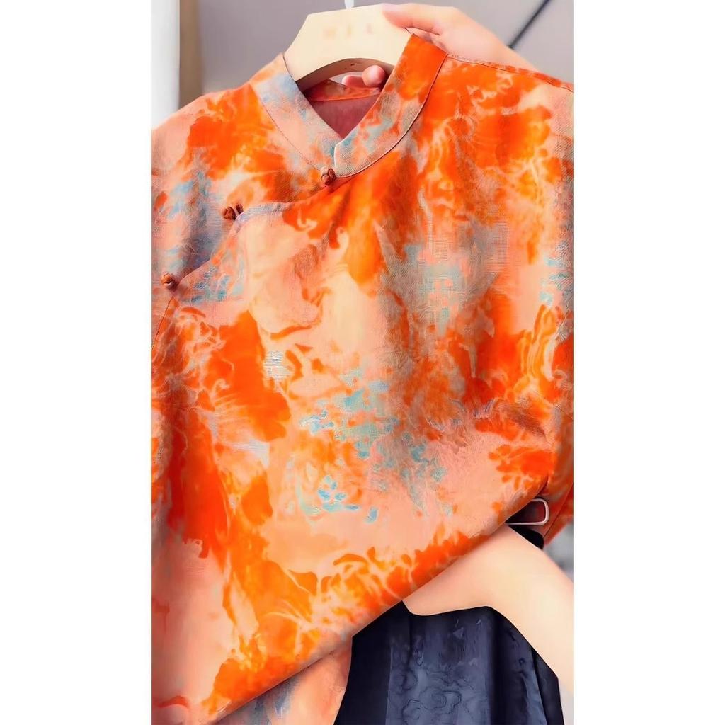 2025 Summer Models, Beautiful and Good-looking Small People with Summer Smudges T-shirt Tops