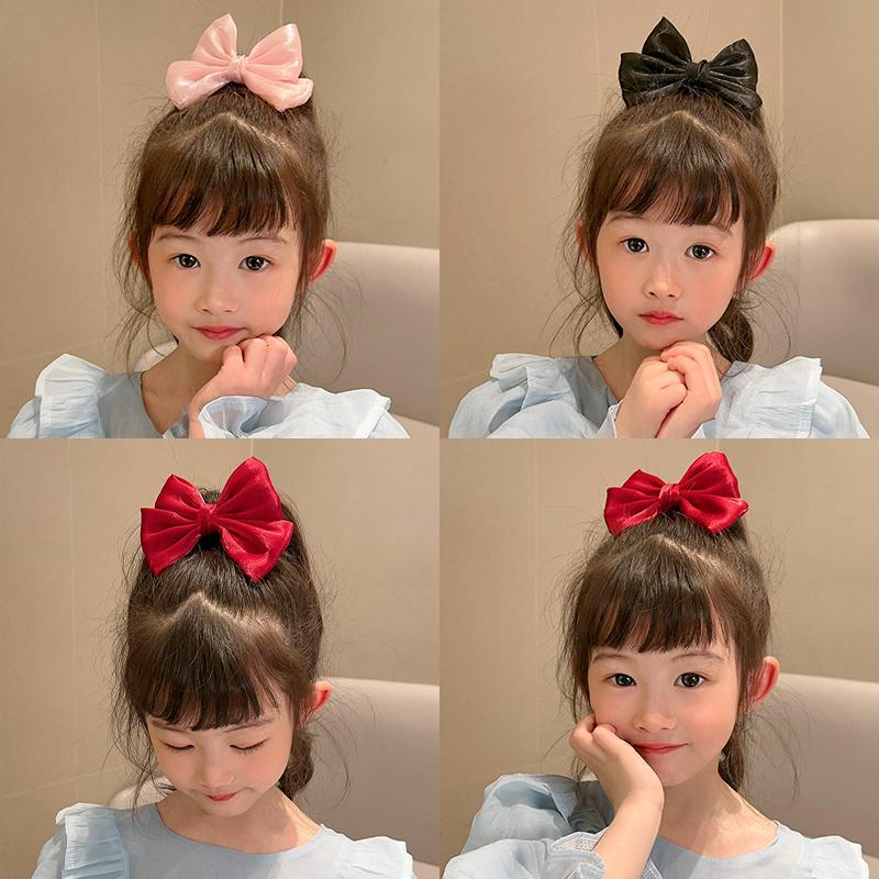 1PC Bright Snow Yarn Bow Hairpin Children's Headwear Lovely Girl Hair Clips Barrettes Hairgrips Hair Accessories