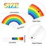 Club Gay Pride EDM Vintage Chinese Fan Hand Fan Rainbow Folding Fan LGBT