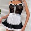 Erotic Lingerie Sexy Maid Suit Lace Bed Maid Uniform Cosplay Set Plus Size Pure Lust Maid