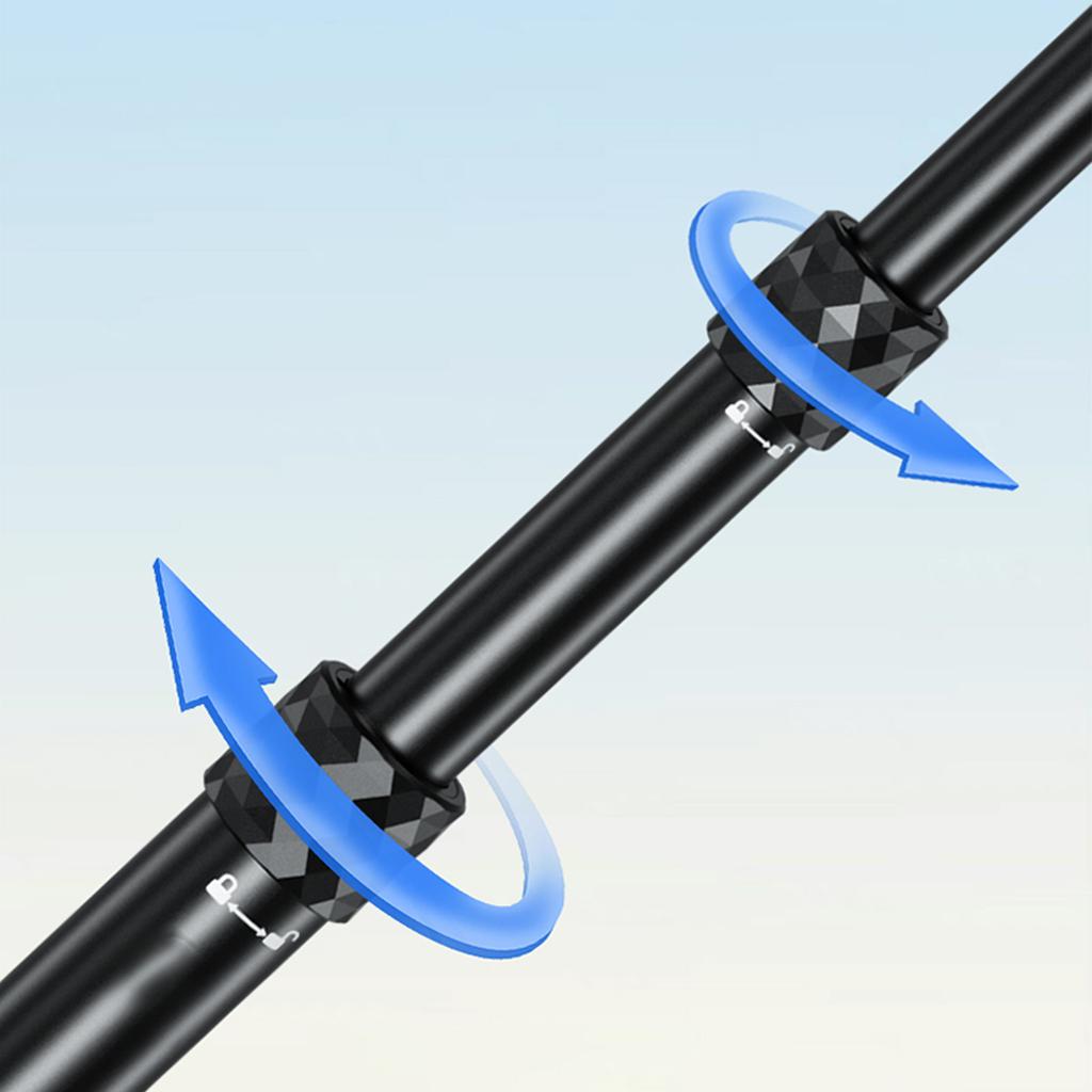 Adjustable Motorcycle Handlebar Clamp Pipe Action Cameras Extendable Selfie Stick Capture Your Outdoor Experiences