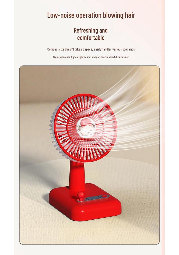 Portable USB Charging Desktop Fan - Cute and Fun for Dorms, Offices, and Students