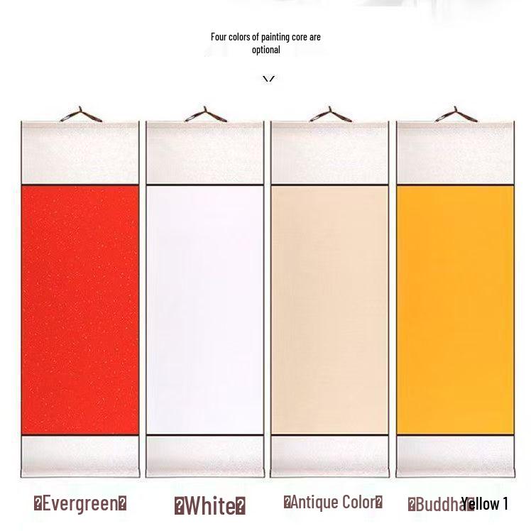 Seidenmontierte Drei-Öffnungs-Xuan-Papierrolle für Chinesische Malerei & Kalligraphie