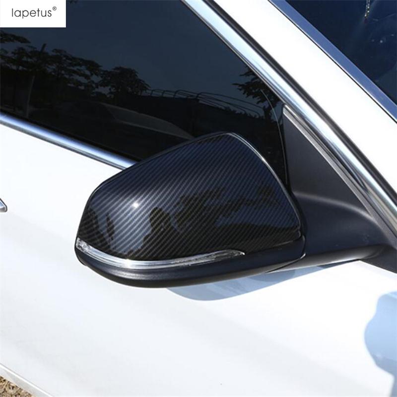 Rearview Mirror Cap Shell Protection Decoration Cover Trim Carbon Fiber Accessories For BMW X1 F48 2016 2017 2018