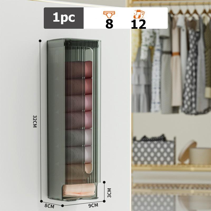 

Хранение нижнего белья Хранение с крышкой, свободный настенный ящик для хранения, коллектор носков as the picture серый