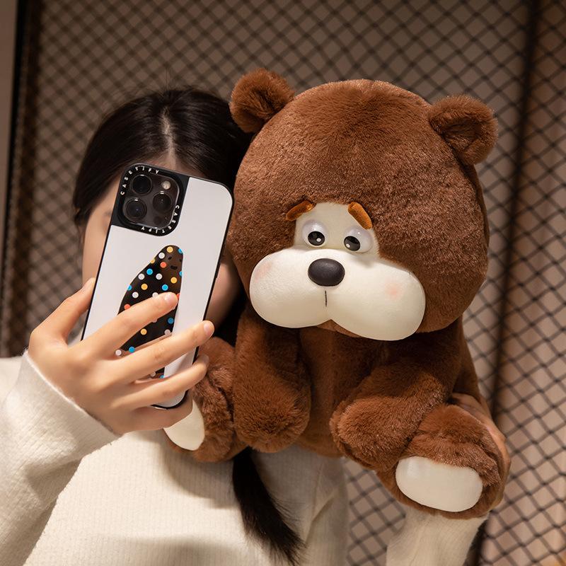 Cute Sitting Teddy Bear Doll Plush Toy Bear Hug Bear Doll Girl Bag Messenger Bag Rag Doll