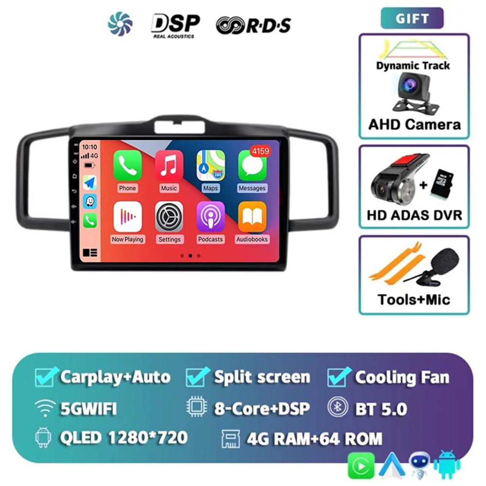 Android 14 wifi+4G Carplay AUTO BT Car Radio For Honda Freed 1 Spike 2008-2016 Navigation GPS Video Player Stereo Multimedia DVD