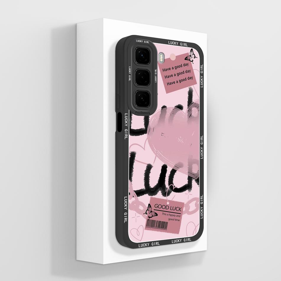 For Infinix Hot 50 Pro Plus Case Aesthetic Style Cover For Infinix Hot50i Full Protection Back Cover Soft Liquid Silicone Bumper