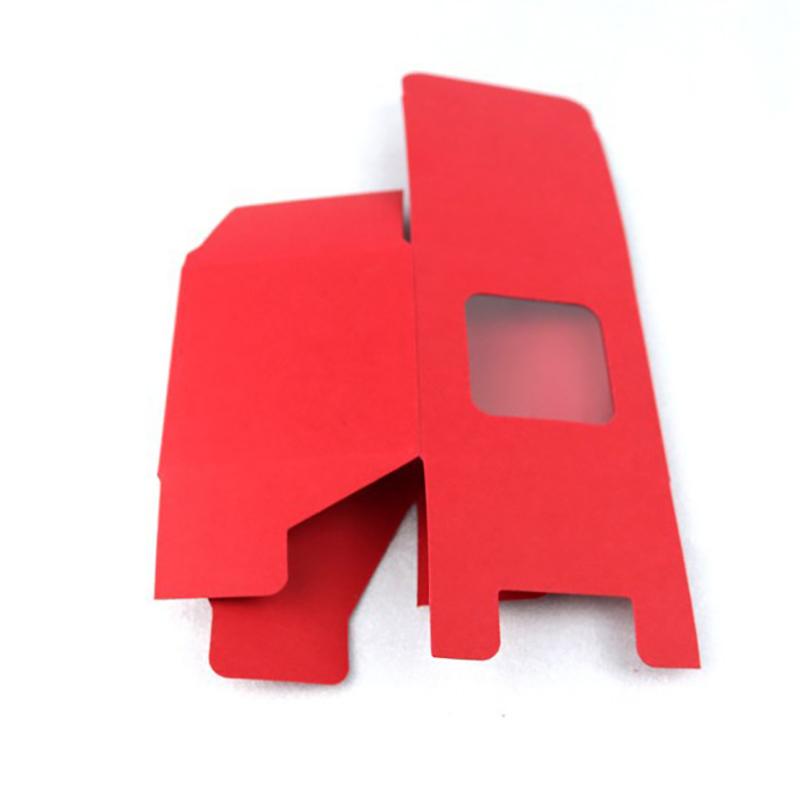 WTEMPO Festive Red Christmas & New Year Gift Boxes Clear Transparen Square Window DIY Foldable Paper Boxes Daily Presents Packaging Boxes
