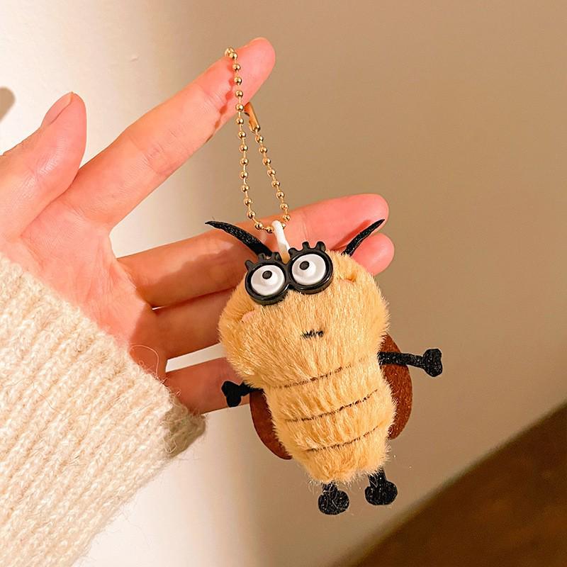 Cartoon Cockroach Plush Doll Pendant - Cute Backpack Decoration & Fun Student Gift