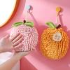 Hand Towel Fruit Shape Chenille Hand Towel Absorbent Kitchen Bathroom Towel Quick Dry Soft Absorbent Hanging Towel with Loop