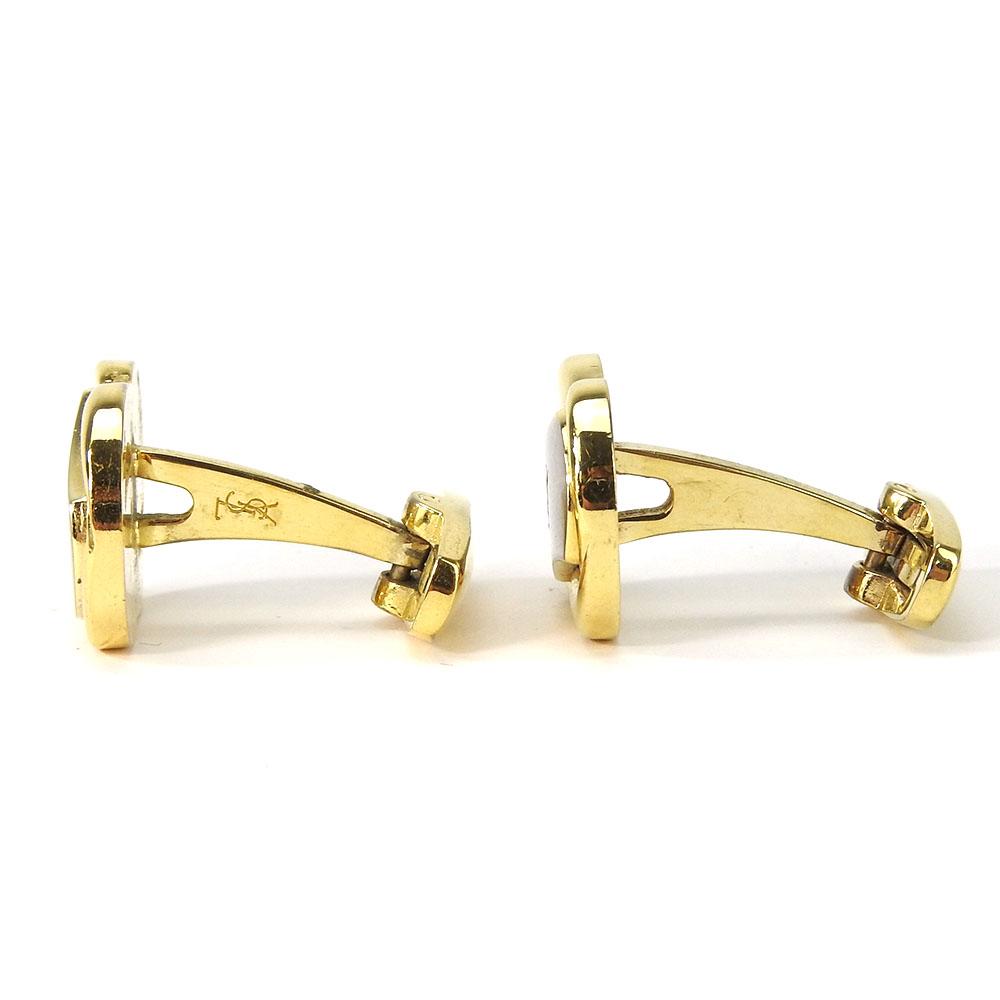 Used YVES SAINT LAURENT cuffs metal gold business